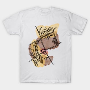 The Girl Behind Bars Watercolor Art T-Shirt